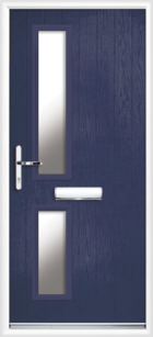 2 Rectangle Glazed Composite Door Blue