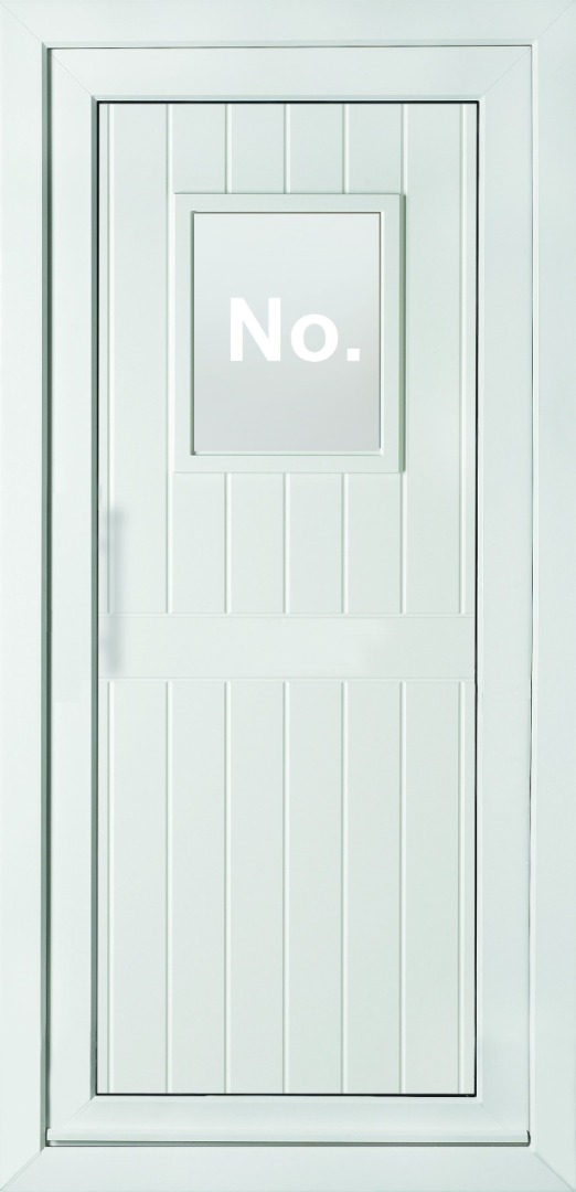 Chatsworth House Number - Clear number, Sandblast glass
