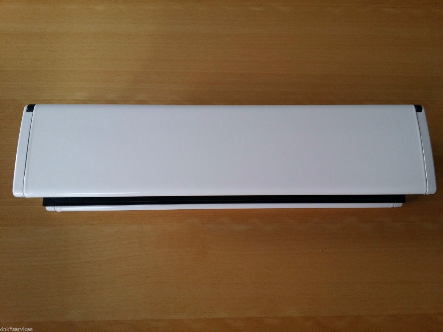 12" (300mm) White Trojan Letterbox,